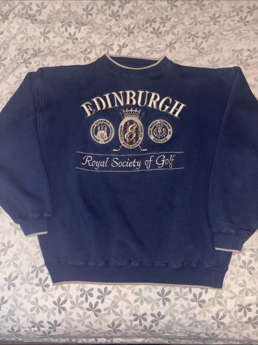 Edinburgh Royal Society of Golf Navy Crewneck Sweatshirt